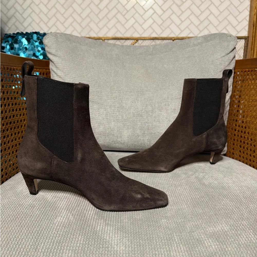 REFORMATION Roberta Ankle Boot in Boss Suede - Picture 9 of 11